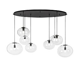 Obrázek pro produkt Závěsné svítidlo Galaxy, černé, 8 x E27, 166 x 81,5 x 155 cm - FANEUROPE