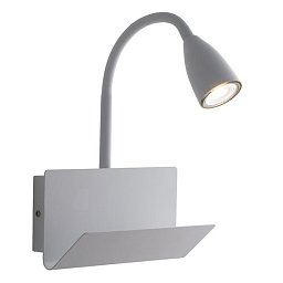 Obrázek pro produkt Nástěnné svítidlo Gulp Flessibile, bílé, s USB 2 A, 1 x GU10, 23 x 27 x 49 cm - FANEUROPE
