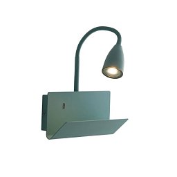 Obrázek pro produkt Nástěnné svítidlo Gulp Flessibile, zelené, s USB 2 A, 1 x GU10, 23 x 27 x 49 cm - FANEUROPE