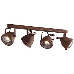 Obrázek pro produkt Nástěnné svítidlo Habana, rezavé, 4 x GU10, 64,5 x 11,6 x 15,5 cm - FANEUROPE