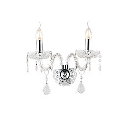 Obrázek pro produkt Nástěnné svítidlo Incanto, chromové, 2 x E14, 40 x 18 x 34 cm - FANEUROPE