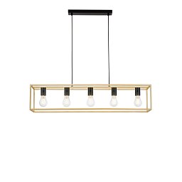 Obrázek pro produkt Závěsné svítidlo Kimera, černá/zlatá, 5 x E27, 100 x 150 cm - FANEUROPE