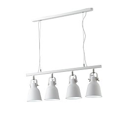 Obrázek pro produkt Závěsné svítidlo Legend, bílé/niklové, 4 x E27, 85,5 x 179 cm - FANEUROPE