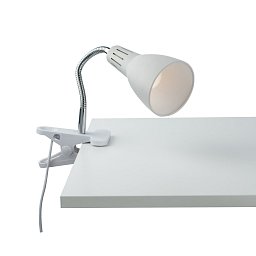 Obrázek pro produkt Nástěnné svítidlo Logiko s klipem, bílé, 1 x E14, 11,5 x 7,3 x 36,5 cm - FANEUROPE