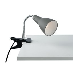 Obrázek pro produkt Nástěnné svítidlo Logiko s klipem, šedé, 1 x E14, 11,5 x 7,3 x 36,5 cm - FANEUROPE