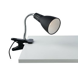 Obrázek pro produkt Nástěnné svítidlo Logiko s klipem, černé, 1 x E14, 11,5 x 7,3 x 36,5 cm - FANEUROPE