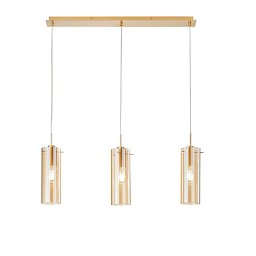 Obrázek pro produkt AKCE - Závěsné svítidlo Magic, zlatá/jantar, 3 x E27, 79 x 150 cm - FANEUROPE