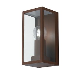 Obrázek pro produkt Venkovní nástěnné svítidlo Mondrian, bronzové, 1 x E27, 23,6 x 11,3 x 11 cm, IP44 - FANEUROPE