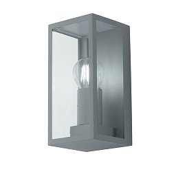 Obrázek pro produkt Venkovní nástěnné svítidlo Mondrian, stříbrné, 1 x E27, 23,6 x 11,3 x 11 cm, IP44 - FANEUROPE