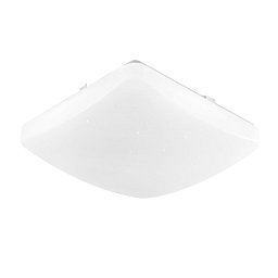 Obrázek pro produkt Koupelnové stropní LED svítidlo Moon hranaté, bílé, 24 W, 3520 lm, CCT, IP44, 36 x 7,5 x 36 cm - FANEUROPE