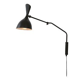 Obrázek pro produkt Nástěnné svítidlo Morgan, nastavitelné, černé, 1 x E27, 74,5 x 18 x 53 cm - FANEUROPE