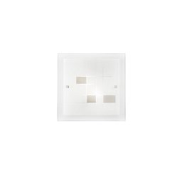 Obrázek pro produkt Stropní svítidlo Musa, opál/šedá, 2 x E27, 30 x 8,5 x 30 cm - FANEUROPE