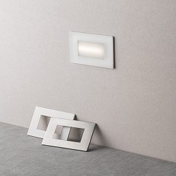 Obrázek pro produkt Zápustné venkovní svítidlo LED Bolt, bílá/nikl/polykarbonát, 3 W, 350 lm, CCT, IP65, 10,7 x 3,25 x 6,7 cm - FANEUROPE