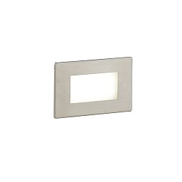 Obrázek pro produkt Zápustné venkovní svítidlo LED Bolt, bílá/nikl/polykarbonát, 3 W, 200 lm, 4000 K, IP65, včetně nouzové baterie 3 h, 10,7 x 3,25 - FANEUROPE