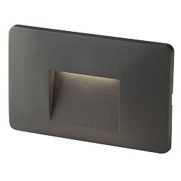 Obrázek pro produkt Zápustné venkovní svítidlo LED Breen, antracit, hliník/sklo, 3 W, 290 lm, 4000 K, IP65, 13 x 1 x 8,5 cm - FANEUROPE