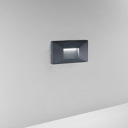 Obrázek pro produkt Zápustné venkovní svítidlo LED Breen, polykarbonát, antracit, 4 W, 380 lm, CCT, IP65, 9 x 19 x 10 cm - FANEUROPE