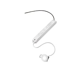 Obrázek pro produkt Zápustné svítidlo LED Help, bílé, polykarbonát, 1,2 W, 130 lm, 4000 K, nouzová baterie 3 h, 3,7 x 3,7 x 2,6 cm - FANEUROPE