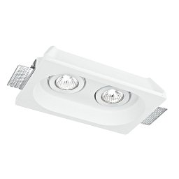 Obrázek pro produkt Zápustné svítidlo Morgana, nastavitelné, bílé, 2 x GU10, 25,5 x 15,5 x 5,5 cm - FANEUROPE