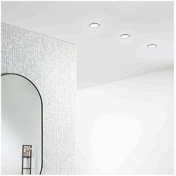 Obrázek pro produkt Zápustné venkovní svítidlo LED Rainbow, DC 12 V, chrom/plast, 5 W, 110 lm, RGBW, IP65, 10 x 10 x 3,2 cm - FANEUROPE