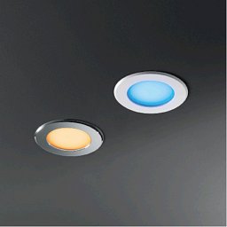 Obrázek pro produkt Zápustné venkovní svítidlo LED Rainbow, DC 12 V, bílé/plast, 5 W, 110 lm, RGBW, IP65, 10 x 10 x 3,2 cm - FANEUROPE