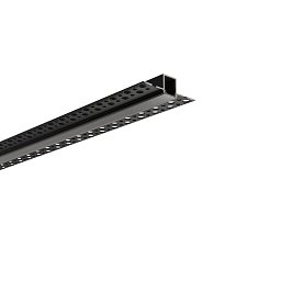 Obrázek pro produkt Profil GORIZIA pro sádrokarton, černý, černý difuzor včetně krytek, 200x5,2x1,4 cm - FANEUROPE