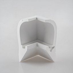 Obrázek pro produkt Úhlová spojka Gimel - bílý hliníkový profil s opálovým difuzorem, 15 x 12,7 cm - FANEUROPE