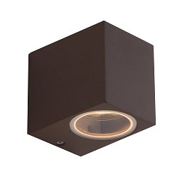 Obrázek pro produkt Venkovní nástěnné svítidlo Qubo kortenové, 1xGU10, IP54, 9,3 x 8 x 6,7 cm - FANEUROPE