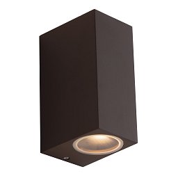 Obrázek pro produkt Venkovní nástěnné svítidlo Qubo kortenové, 2xGU10, IP54, 15,1 x 9,3 x 6,7 cm - FANEUROPE