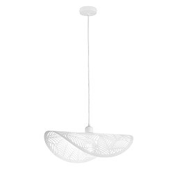 Obrázek pro produkt Závěsné svítidlo Rhei‑Leaf bílé, 1xE27, 50 x 30 x 150 cm - FANEUROPE