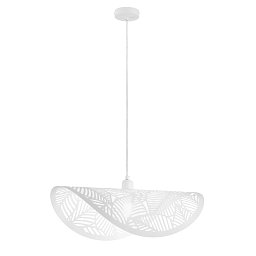 Obrázek pro produkt Závěsné svítidlo Rhei‑Leaf bílé, 1xE27, 60 x 33 x 150 cm - FANEUROPE
