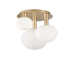 Obrázek pro produkt Stropní přisazené svítidlo Ripple zlatá, 3xE27, 53,5 x 39 cm - FANEUROPE