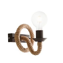 Obrázek pro produkt Nástěnné svítidlo Rope černá, patice E27, 18 x 21 x 19 cm - FANEUROPE