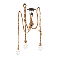 Obrázek pro produkt Závěsné svítidlo Rope černá, 3xE27 5 x 2 x 250 cm - FANEUROPE