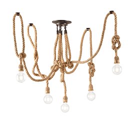 Obrázek pro produkt Závěsné svítidlo Rope černá, 5xE27 5 x 2 x 250 cm - FANEUROPE