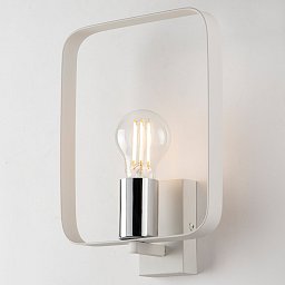 Obrázek pro produkt Nástěnné svítidlo SMITH bílá/nikl, 1xE27, 19,5 x 6 x 27 cm - FANEUROPE