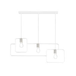 Obrázek pro produkt Závěsné svítidlo SMITH bílá/nikl, 3xE27, 88,5 x 150 cm - FANEUROPE