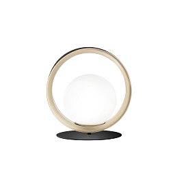 Obrázek pro produkt Stolní lampa SONETTO černá/zlatá, 1xG9, 24 x 25 cm - FANEUROPE