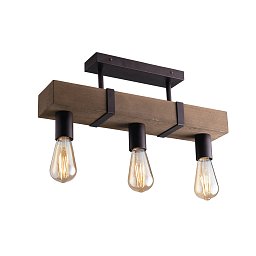Obrázek pro produkt Stropní svítidlo TEXAS dřevo, 3xE27, 50 x 10 x 22 cm - FANEUROPE