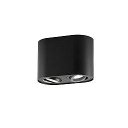 Obrázek pro produkt Stropní svítidlo TOWN černá, 2xGU10, 17,8 x 12,5 x 9,6 cm - FANEUROPE
