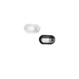 Obrázek pro produkt Nástěnné svítidlo Turtle (bílé oválné sklo s klapkou) IP54, objímka E27, 10,5 x 20,5 x 12 cm - FANEUROPE