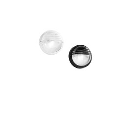 Obrázek pro produkt Nástěnné svítidlo Turtle (černé kulaté sklo s klapkou) IP54, objímka E27, 18,5 x 10,5 cm - FANEUROPE