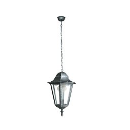 Obrázek pro produkt Závěsné venkovní svítidlo FIRENZE černá/stříbrná, 1xE27, IP44, 21 x 21 x 136 cm - FANEUROPE