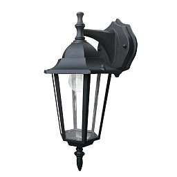 Obrázek pro produkt Venkovní nástěnné svítidlo DOWN MILANO černá, 1xE27, IP44, 21 x 36 cm - FANEUROPE