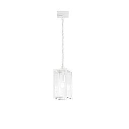Obrázek pro produkt Závěsné venkovní svítidlo MIRAGE kov/sklo bílá, 1xE27, IP44, 116 x 13 x 26 cm - FANEUROPE
