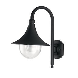 Obrázek pro produkt Venkovní nástěnné svítidlo PAVIA černá, 1xE27, IP44, 26 x 48 x 34 cm - FANEUROPE