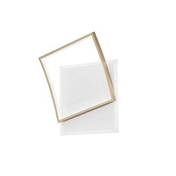 Obrázek pro produkt Stropní LED svítidlo AYRTON hranaté, zlatá, 42 W, 5200 lm, CCT, 37 x 10 x 42 cm - FANEUROPE