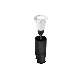 Obrázek pro produkt Pochozí venkovní LED svítidlo IMPACT DC24V nikl, hliník, 2 W, 170 lm, 3000 K, IP67, 4,5 x 5,7 cm - FANEUROPE
