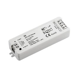 Obrázek pro produkt Přijímač RF 2,4 GHz, 10,5 A 12-24 V, výstup 2 ch x 5 A (2 x 60-120 W), 9,7 x 3,3 x 1,8 cm - FANEUROPE