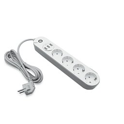 Obrázek pro produkt Adaptér Wi‑Fi - 4x Schuko + 3x USB, 1000-2400 W 10 A, vstup 100-240 V, Wi‑Fi 2,4 GHz SMART INTEC - FANEUROPE