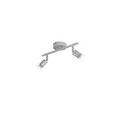 Obrázek pro produkt Spotové svítidlo SPOT LED COOPER stříbrná 2xGU10 LED 5 W 400 LM 2700 K 30,5x8,5x14 cm - FANEUROPE
